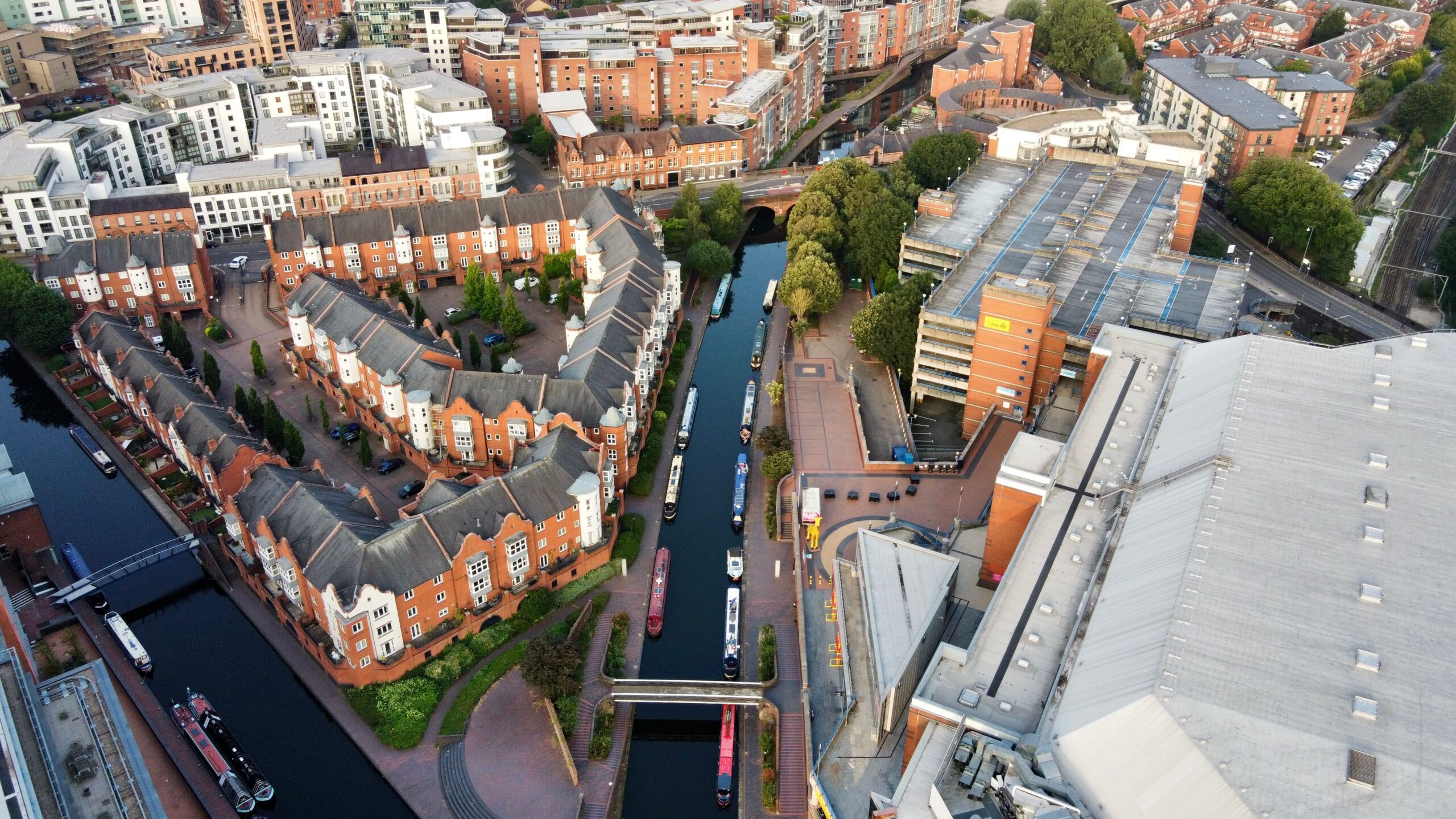 Birds-eye-view of Birmingham
